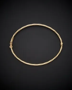 18K Italian Gold Twist Bangle