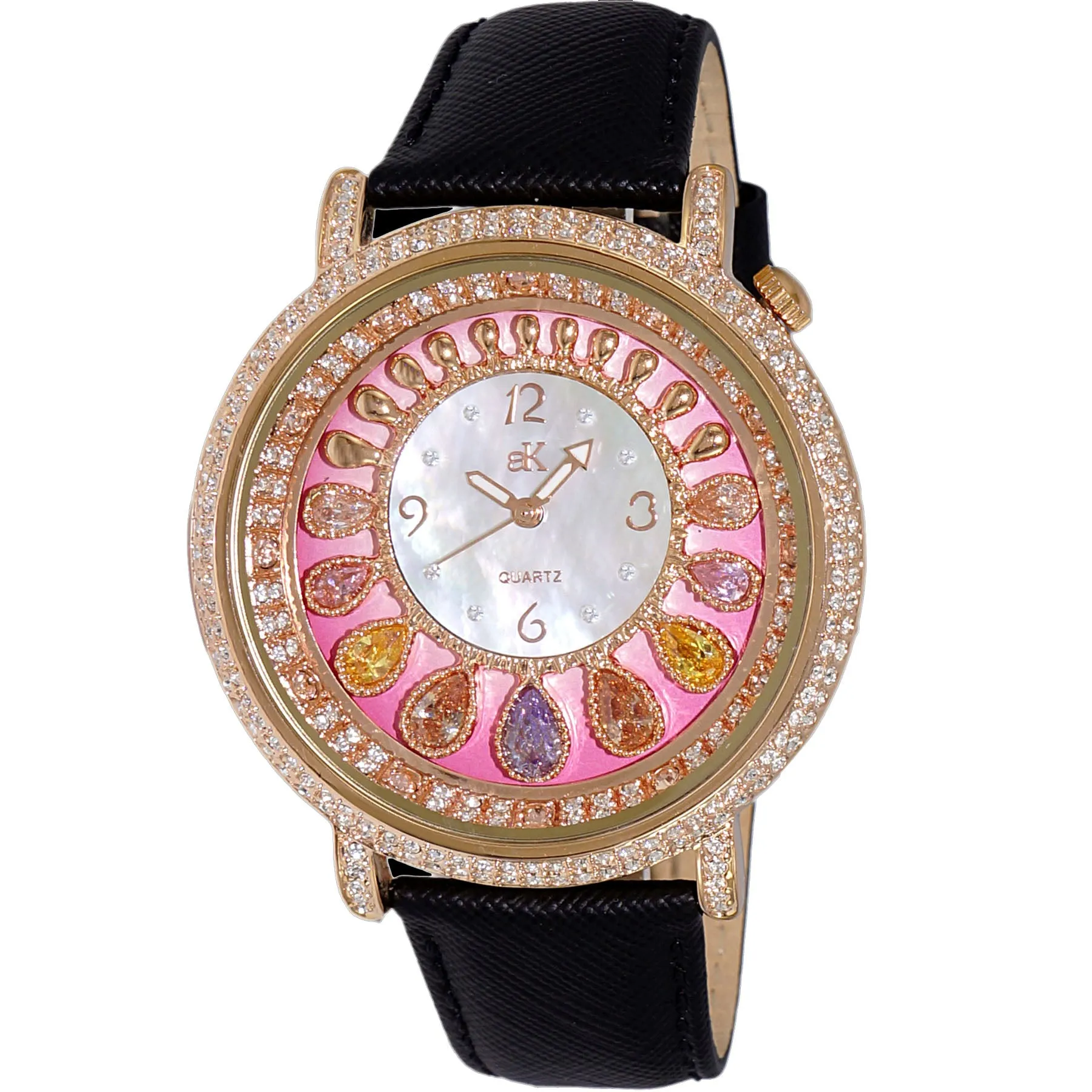 Adee Kaye Women's ?Tear Drop White Dial Watch - AK2112-LRG