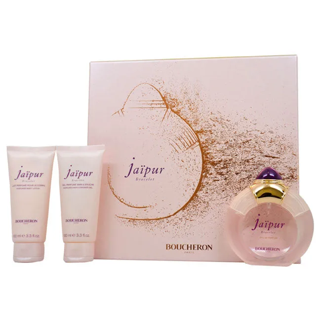 Boucheron Jaipur Bracelet by Boucheron for Women - 3 Pc Gift Set 3.3oz EDP Spray. 3.3oz Body Lotion. 3.3oz Perfumed Bath And Shower Gel