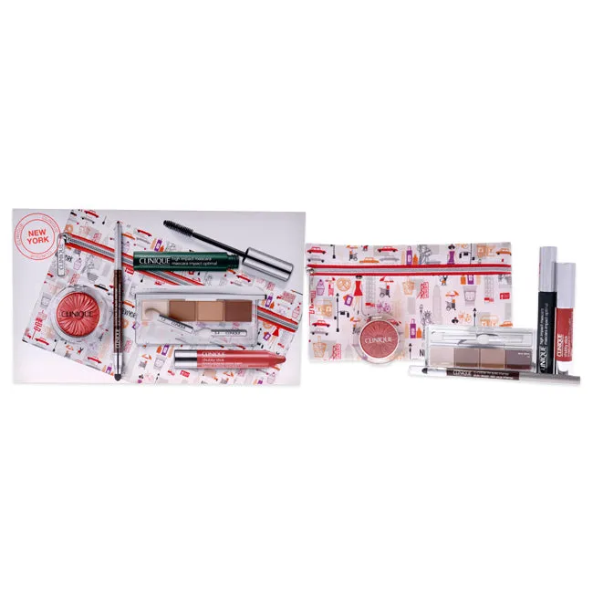 Clinique Clinique Exclusive Non-Stop Looks New York Kit by Clinique for Women - 6 Pc Kit 0.16oz All About Shadow Quad - # 01 Teddy Bear. 0.01oz Quickliner For Eyes Intense - # 03 Intense Chocolate. 0.28oz High Impact Mascara - # 01 Black. 0.12oz Cheek Pop