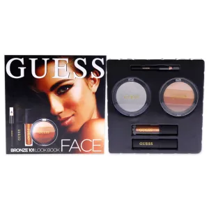 Guess Beauty Face Lookbook - 101 Bronze by Guess for Women - 4 Pc Kit 0.25oz Eye Shadow. 0.14oz Volumizing Black Mascara. 0.14oz Matte Liquid Lipstick. 0.017oz Soft Kohl Black Eyeliner