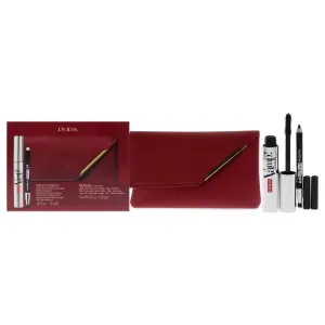 Pupa Milano Vamp! Extreme and Multiply Set by Pupa Milano for Women - 3 Pc 0.40oz Vamp! Extreme Mascara - 010 Black. 0.03oz Multiplay Eye Pencil - 09 Black. Wallet