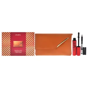 Pupa Milano Vamp! Sexy Lashes and Multiply Set by Pupa Milano for Women - 3 Pc 0.40oz Vamp! Sexy Lashes Mascara - 011 Black. 0.03oz Multiplay Eye Pencil - 09 Black. Wallet