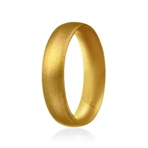 ROQ Silicone Ring - Dome Style Thin Comfort Fit - Gold by ROQ for Women - 6 mm Ring