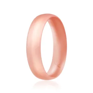 ROQ Silicone Ring - Dome Style Thin Comfort Fit - Rose Gold by ROQ for Women - 6 mm Ring