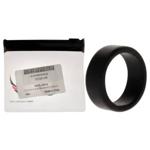 ROQ Silicone Wedding 2Layer Beveled 8mm Ring - Black by ROQ for Men - 8 mm Ring