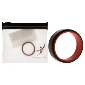 ROQ Silicone Wedding 2Layer Beveled 8mm Ring - Red-Black by ROQ for Men - 11 mm Ring