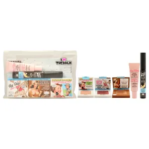 TheBalm Clean and Green Travel Kit by the Balm for Women - 5 Pc 0.1oz Big Date Blush. 0.1oz Bronzilla Bronzer. 0.1oz Double Crosser Wow Highlighter. 0.27oz TheBalm Nuit Black Mascara . 0.39 Anne T. Dotes Face Primer