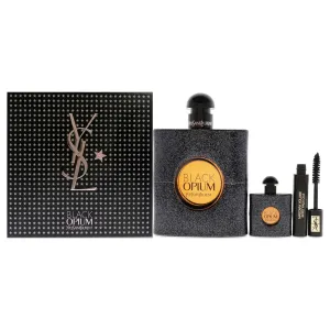Yves Saint Laurent Black Opium by Yves Saint Laurent for Women - 3 Pc Gift Set 3oz EDP Spray. 0.25oz EDP Mini. 0.06oz Mascara